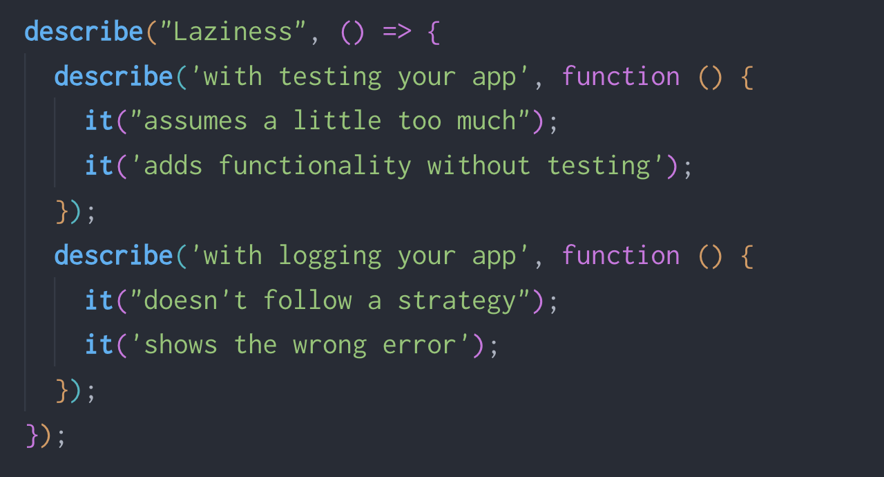 The Subtle Arts of Logging and Testing